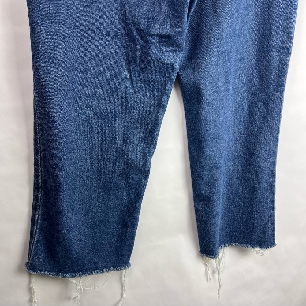 By Rewash Super High Rise Mom Jeans Blue Distressed Raw Hem Eco 11/30 - Picture 7 of 10